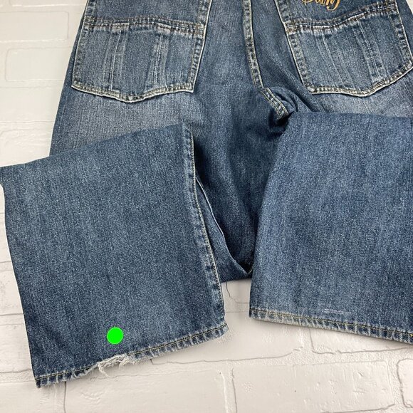 Sean John Jeans Men‎ 34Wx33L Blue Relaxed Straight High Rise Distressed Denim - Picture 14 of 15